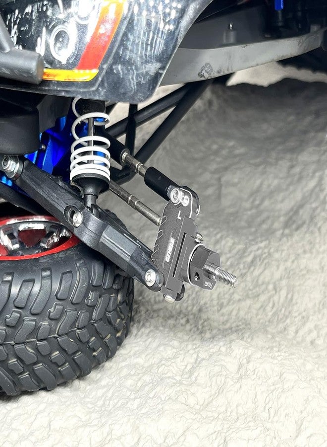 GTHELE Steering Blocks Caster Block Stub Axle Carriers & 12mm Hex Wheel Hubs for Traxxas 2WD 1/10 Slash, Stampede, Rustler, Nitro Slash,Bandit-Replaces Part 3632 3736 3752 (Titanium) - Image 3